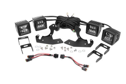 Chevrolet LED Fog Light Kit Black Series 07-13 Silverado 1500 Rough Country