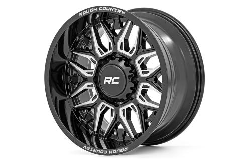 86 Series Wheel One-Piece Gloss Black 20x10 6x5.5 -25mm Rough Country