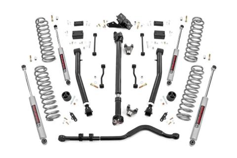 3.5 Inch Lift Kit Adj Lower FR D/S Rubicon Jeep Wrangler Unlimited 4WD (24-26) Rough Country