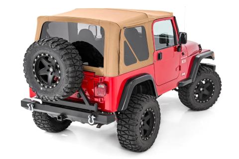 Jeep Replacement Soft Top Spice 97-06 TJ Wrangler Full Steel Doors Rough Country