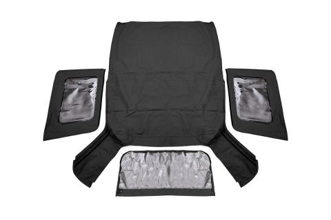 Jeep Replacement Soft Top Black 07-09 JK Wrangler 2 Door Rough Country