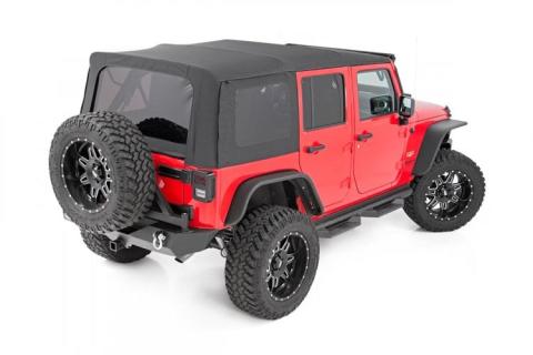 Jeep Replacement Soft Top Black 10-18 Wrangler JK 2 Door Rough Country