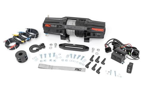 6500-LB Winch W/ Remote UTV Synthetic Rope Rough Country