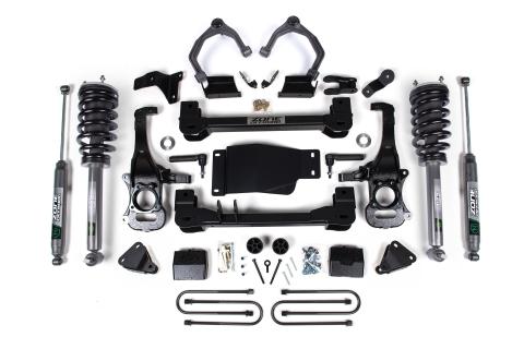 25-26 Chevrolet Silverado Trail Boss 1500 - GMC Sierra AT4 1500 4WD 4 Inch Suspension Lift Kit, 3 Inch Rear Lift, Block - Nitro Loaded Struts, Nitro Shocks Zone Offroad