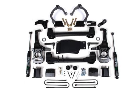 6 Inch Lift Kit For 25-Up Silverado/Sierra 1500 Custom/LT/LTZ/PPV/RST/WT/Elevation/PRO/SLE/SLT 4WD 5 Inch Rear Block Spacer Front Nitro Series Rear Shock Zone Offroad