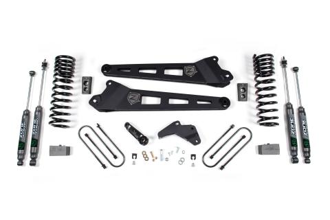 25-26 Ram 3500 (Diesel) 4 Inch Radius Arm Suspension Lift Kit, 2 Inch Rear Lift, Block W/O Overload - Nitro Shocks Zone Offroad