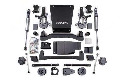 07-14 Chevrolet SUV - GMC SUV 4WD 4.5 Inch Suspension Lift Kit, 2 Inch Rear Lift, Spacer, Fox 2.0 IFP Performance Series Shocks BDS Suspension