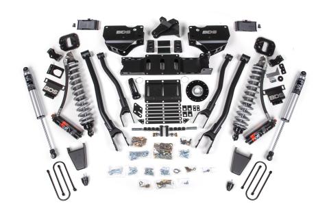 25-26 Ram 3500 (Diesel) 4 Inch 4-Link Suspension Lift Kit, 2 Inch Rear Lift, Block W/ Overload - Fox 2.5 PES C/O, Fox 2.5 IFP PS Shocks BDS Suspension