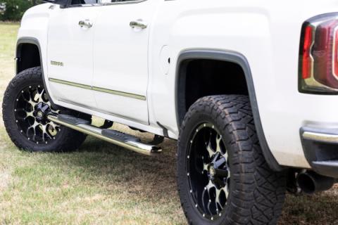 GM Stainless Steel Oval Nerf Step Bars 07-18 GM 1500 / 07-19 2500HD/3500 HD / 19 Classic Crew Cab Rough Country
