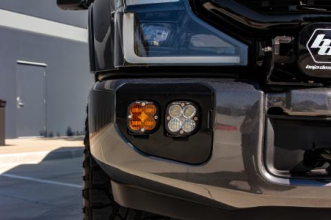 Ford Super Duty (20-22) Fog Lights FPK Baja Amber SAE/Sport DC Baja Designs w/Upfitter Baja Designs