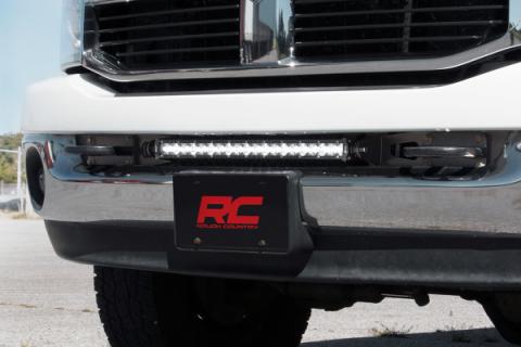 Dodge 20 Inch LED Light Bar Hidden Bumper Mounts 03-18 RAM 2500/3500 Rough Country