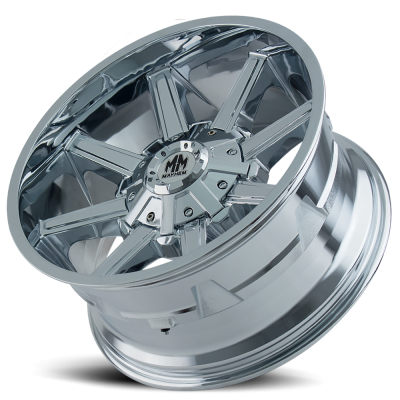 Mayhem Offroad Wheels Arsenal 8104 CH 20x9 Chrome 0 Off Set 8 Lug 5 BSM 130.8 Bore 165.1 Bolt Circle Cast Aluminum