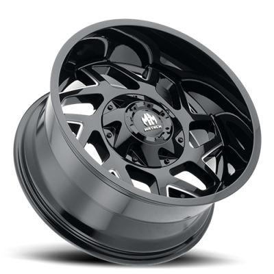 Mayhem Offroad Wheels Hatchet 8106 BK 20x9 Milled Spokes Black 18 Off Set 8 Lug 5.71 BSM 124.1 Bore Cast Aluminum