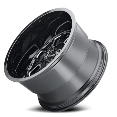 Mayhem Offroad Wheels Cogent 8107 GB 17x9 Milled Spokes Gloss Black -12 Off Set 8 Lug 4.53 BSM 130.8 Bore 165.1 Bolt Circle Cast Aluminum