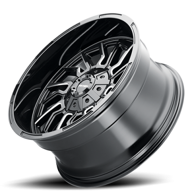 Mayhem Offroad Wheels Flywheel 8111 20x10 Milled Spokes Black -19 Off Set 8 Lug 4.75 BSM 124.1 Bore Cast Aluminum