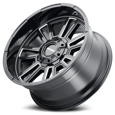 Mayhem Offroad Wheels Apollo 8115 GB-M 20x10 Milled Gloss Black -19 Off Set 8 Lug 125.2 Bore 165.1 Bolt Circle Cast Aluminum