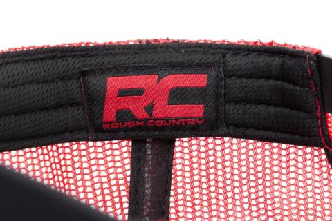 Rough Country Mesh Hat Black &amp; Red Rough Country