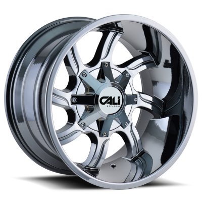Cast Aluminum Wheels Twisted 9102 CH 20x12 Chrome 8 On 165.1/8 On170 Bolt Pattern -44 Offset Cali Offroad Wheels