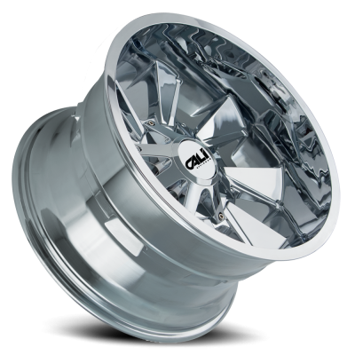 Cast Aluminum Wheels Distorted 9106 CH 24x12 Chrome 8 On 165.1/8 On170 Bolt Pattern -44 Offset Cali Offroad Wheels