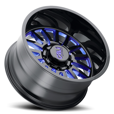 Cast Aluminum Wheels Summit 9110 GB-BL 20x12 Blue Milled Spokes Gloss Black 8 On 180 Bolt Pattern -51 Offset Cali Offroad Wheels
