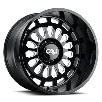 Cast Aluminum Wheels Paradox 9113 GB 22x12 Milled Spokes Gloss Black 8 On 170 Bolt Pattern -51 Offset Cali Offroad Wheels