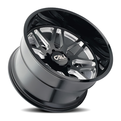 Cast Aluminum Wheels Invader 9115 GB-M 26x14 Milled Gloss Black 6 On 139.7 Bolt Pattern -76 Offset Cali Offroad Wheels