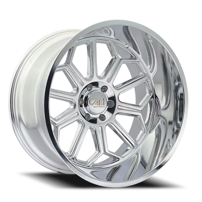 Cast Aluminum Wheels Auburn 9117 PO 20x10 Milled Spokes Polished 8 On 165.1 Bolt Pattern -25 Offset Cali Offroad Wheels