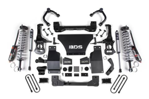2025 Chevy TB/GMC AT4 1500 4WD 2.5 Inch Suspension Lift Kit V8 Gas 1 Inch Rear Block -Fox 2.5 PES C/O Front Fox 2.0 PS Rear BDS Suspension