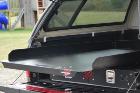 OPA (Our Pullout Aluminum) Cargo Slide 1000 Lb Capacity 92-11 F150 SuperCrew Bed W/Bedliner 01-Pres Ford Raptor 10-Pres Lincoln Mark LT 06-08 Dodge Ram 1500 Crew Cab 5.7 Ft W/Bedliner 09-Pres Chevy Suburban GMC Yukon XL 5.5 Ft Cargo Ease