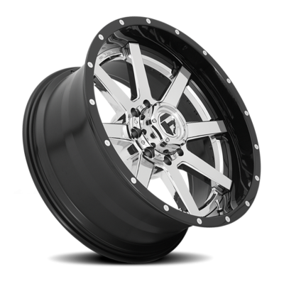 Aluminum Wheels 20X12 Maverick D260 8 On 165.1 Chrome/Gloss Black Lip 125.2 Bore -44 Offset Fuel Off Road Wheels