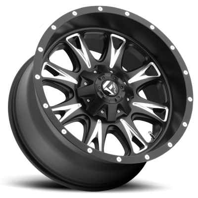Aluminum Wheels 17X9 Throttle D513 8 On 165.1 Black Milled 125.2 Bore 1 Offset Fuel Off Road Wheels