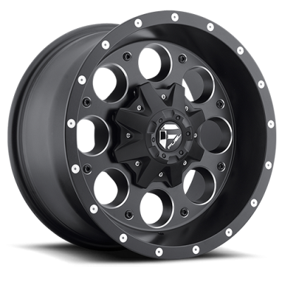 Aluminum Wheels 15X8 Revolver D525 5 On 120.7/5 On 127 Matte Black/Milled 78.1 Bore -18 Offset Fuel Off Road Wheels