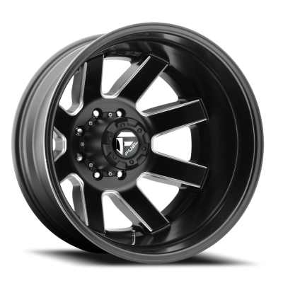 Dually Wheels 20X8.25 Maverick Dually D538 10 On 225 Black Milled 170.1 Bore -202 Offset 7 Spoke Outer Dually Fuel Off Road Wheels