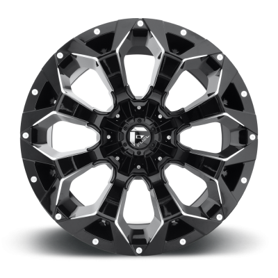 Aluminum Wheels 18X9 Assault D546 5 On 114.3/5 On 127 Matte Black/Milled 78.1 Bore 20 Offset 8 Spoke Fuel Off Road Wheels