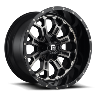 Aluminum Wheels 20X9 Crush D561 8 On 165.1 Gloss Black Double Dark Tint Machined Face 125.2 Bore 1 Offset 8 Spoke Fuel Off Road Wheels