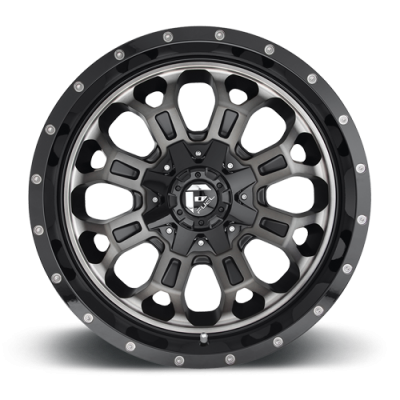 Aluminum Wheels 20X9 Crush D561 8 On 165.1 Gloss Black Double Dark Tint Machined Face 125.2 Bore 1 Offset 8 Spoke Fuel Off Road Wheels
