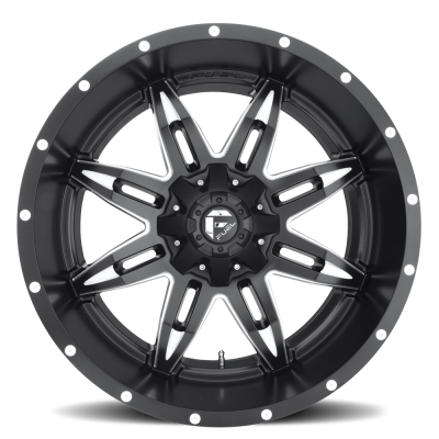 Aluminum Wheels 20X10 Lethal D567 5 On 114.3/5 On 127 Matte Black/Milled 78.1 Bore -12 Offset Fuel Off Road Wheels