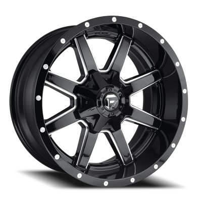 Aluminum Wheels 22X10 Maverick D610 5 On 139.7/5 On 150 Gloss Black/Milled 110.3 Bore 10 Offset Fuel Off Road Wheels