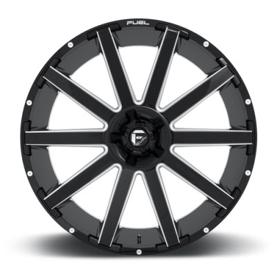 Aluminum Wheels 20X10 Contra D616 5 On 114.3/5 On 127 Matte Black/Milled 78.1 Bore -18 Offset Multi Spoke Fuel Off Road Wheels