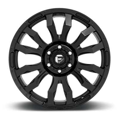 Aluminum Wheels 20X12 Blitz D675 5 On 139.7 Gloss Black 78.1 Bore -44 Offset Multi Spoke Fuel Off Road Wheels