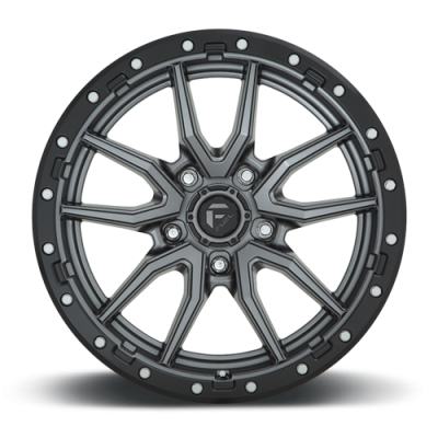 Aluminum Wheels 18X9 Rebel D680 5 On 139.7 Matte Gunmetal Gray Black Bead Ring 78.1 Bore 20 Offset Fuel Off Road Wheels