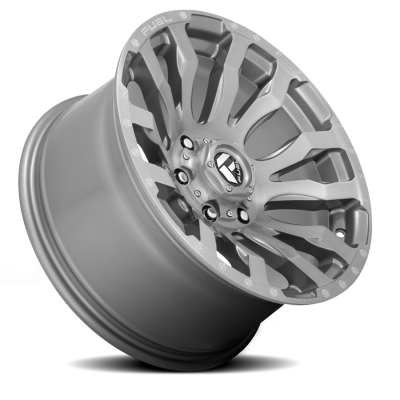 Aluminum Wheels 22X10 Blitz D693 6 On 135 Brushed Gunmetal Gray Tinted Clear 87.1 Bore -18 Offset Multi Spoke Fuel Off Road Wheels
