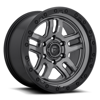 Aluminum Wheels 20X9 AMMO D701 5 On 139.7 Matte Gunmetal Gray W/Black Bead Ring 78.1 Bore 20 Offset 5 Spoke Fuel Off Road Wheels