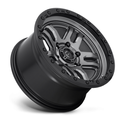 Aluminum Wheels 20X9 AMMO D701 5 On 139.7 Matte Gunmetal Gray W/Black Bead Ring 78.1 Bore 20 Offset 5 Spoke Fuel Off Road Wheels