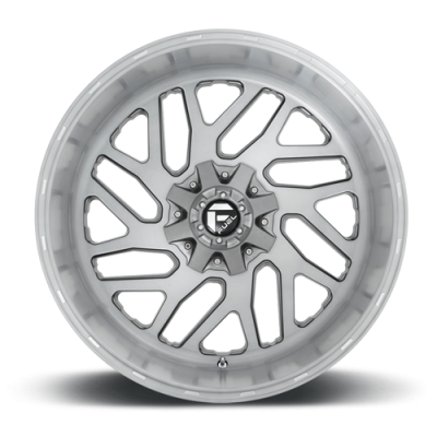 Aluminum Wheels 20X10 Triton Platinum D715 8 On 165.1 Brush Gunmetal Gray/Clear Tint 125.1 Bore -18 Offset Mesh Spoke Fuel Off Road Wheels