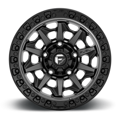 Aluminum Wheels 15X8 Covert D716 5 On 139.7 Matte Gunmetal Gray Black Bead Ring 108 Bore -12 Offset Multi Spoke Fuel Off Road Wheels