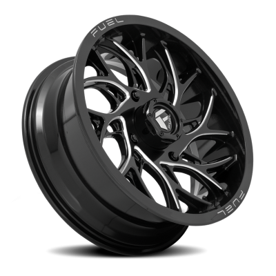Aluminum Wheels 22X7 Runner UTV D741 4 On 137 Gloss Black Milled 110.2 Bore 13 Offset Fuel Off Road Wheels