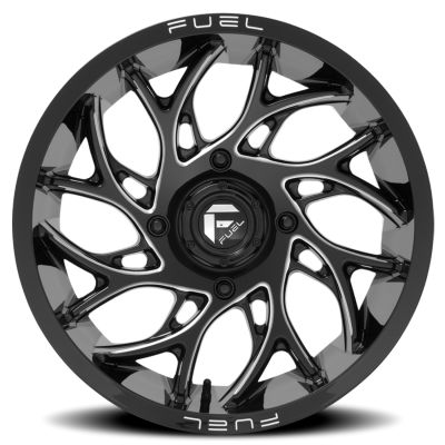 Aluminum Wheels 22X7 Runner UTV D741 4 On 137 Gloss Black Milled 110.2 Bore 13 Offset Fuel Off Road Wheels