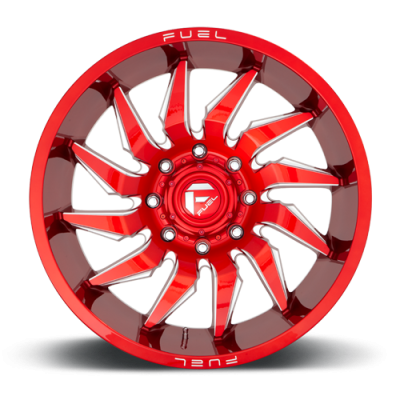 Aluminum Wheels 20X9 Saber D745 6 On 135 Candy Red Milled 87.1 Bore 20 Offset Fuel Off Road Wheels