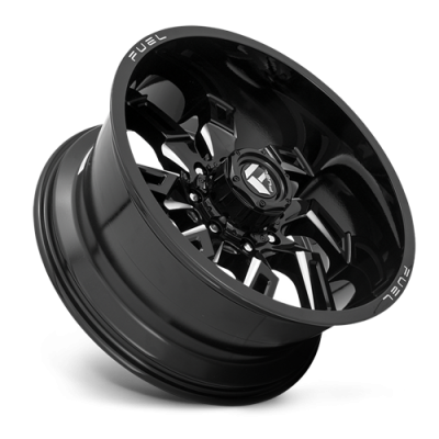 Aluminum Wheels 22X10 Lockdown D747 6 On 135 Gloss Black Milled 87.1 Bore -18 Offset Fuel Off Road Wheels